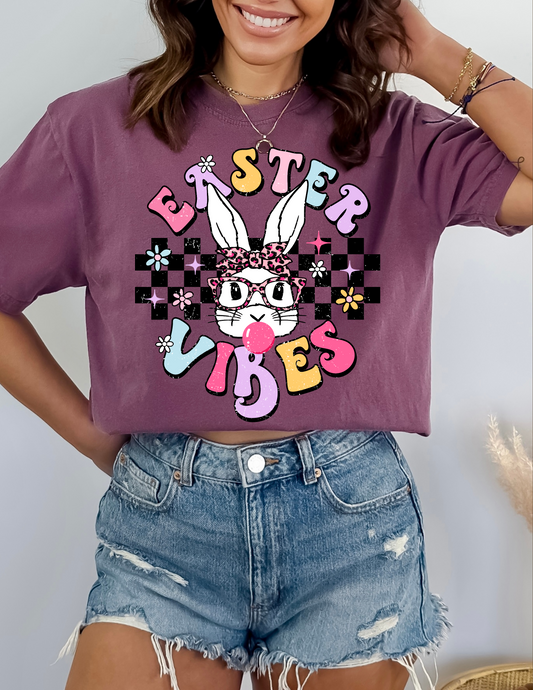 Retro Easter Vibes w/flowers DTF Transfer