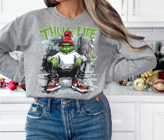 Grinch Thug Life DTF Transfer